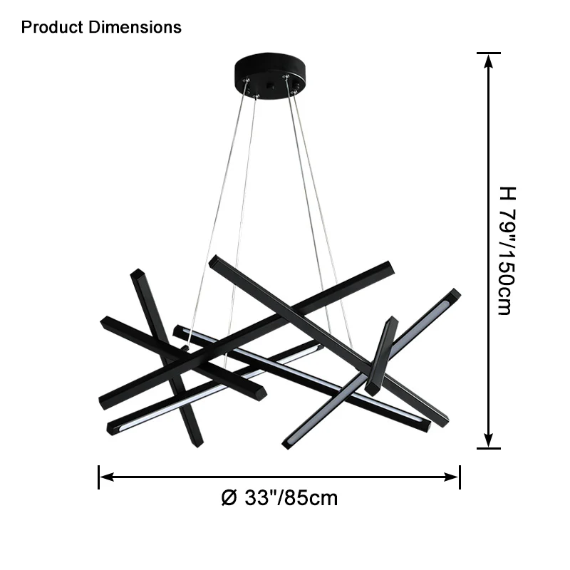 WOMO Stick Led Chandelier-WM2583 - Image 21