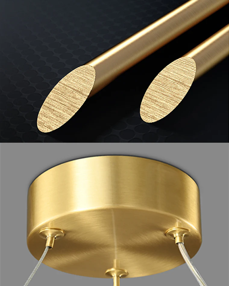 WOMO Swirl Led Brass Pendant Light-WM2354 - Image 14