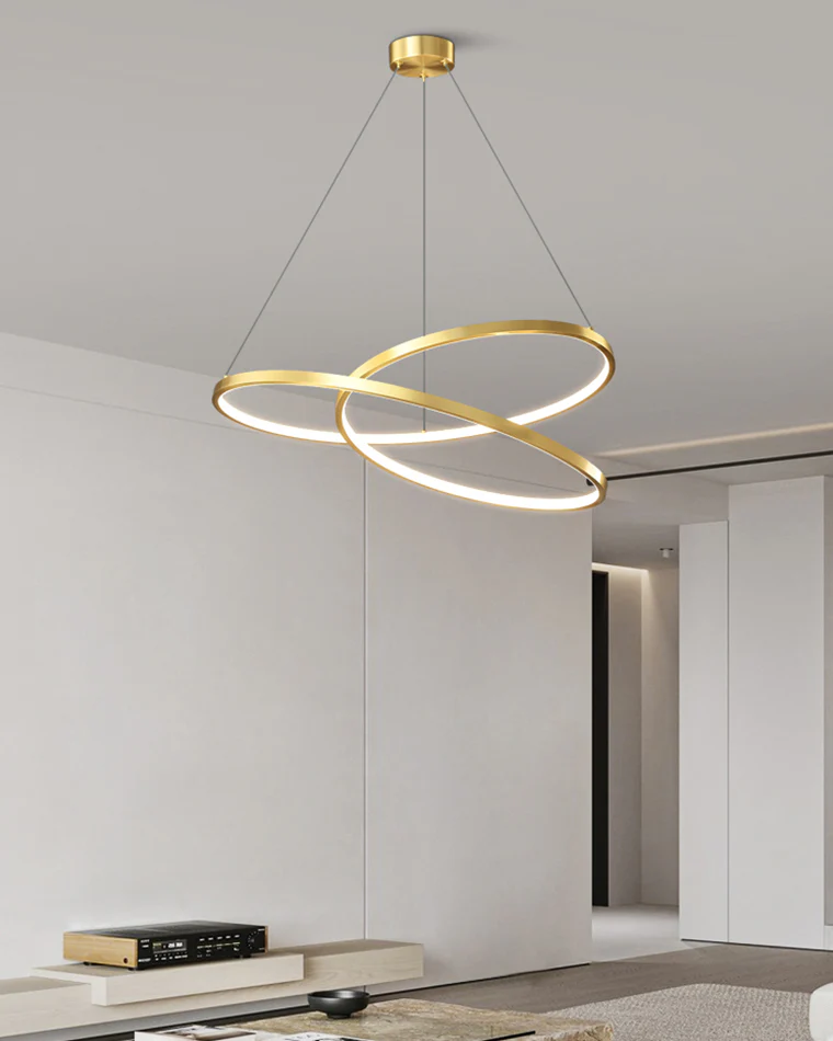 WOMO Swirl Led Brass Pendant Light-WM2354 - Image 3