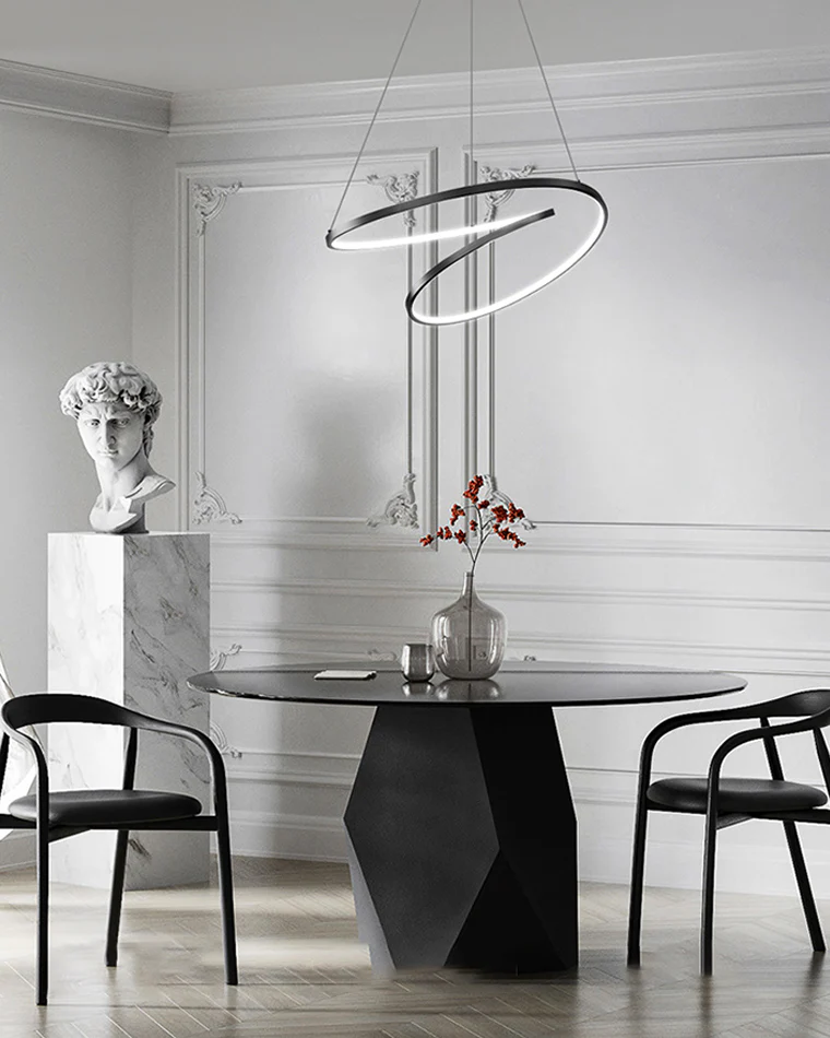 WOMO Swirl Led Brass Pendant Light-WM2354 - Image 4