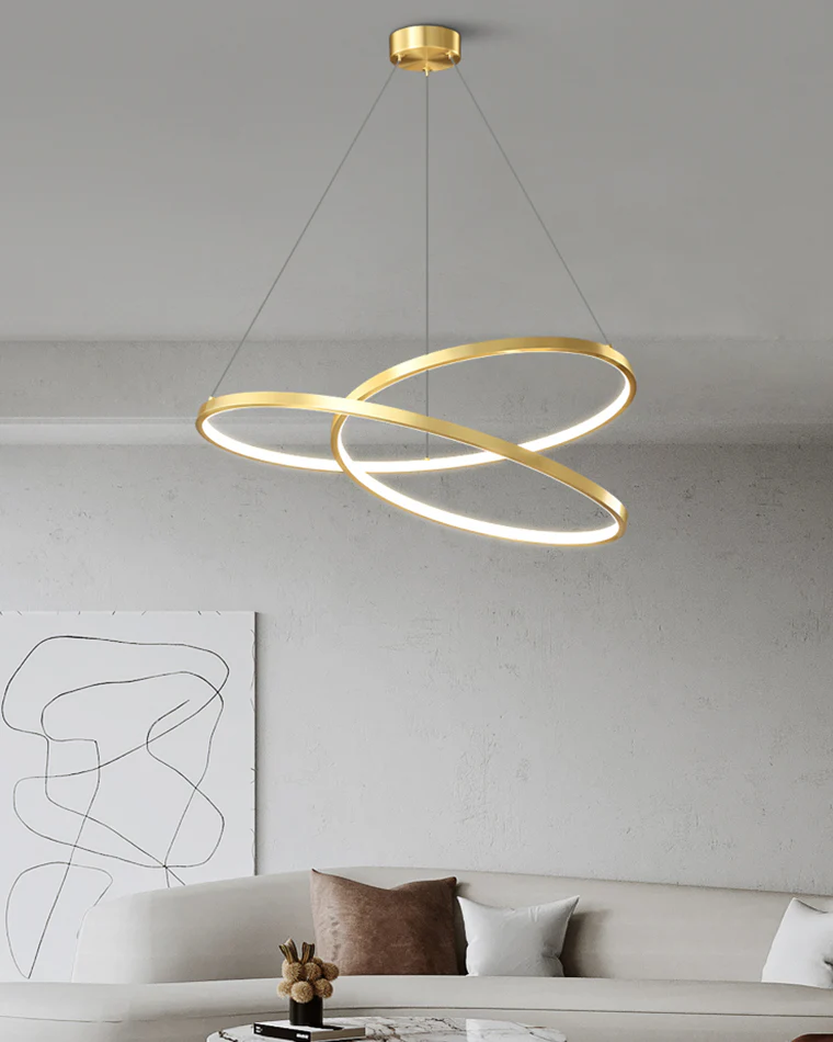 WOMO Swirl Led Brass Pendant Light-WM2354 - Image 9