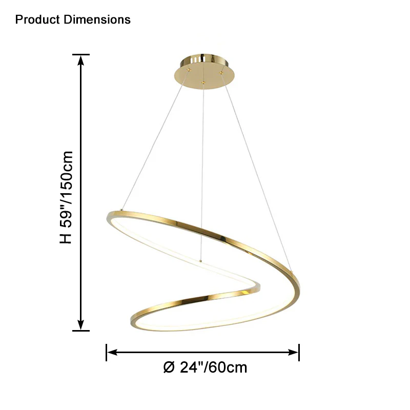 WOMO Swirl Led Chandelier-WM2461 - Image 12