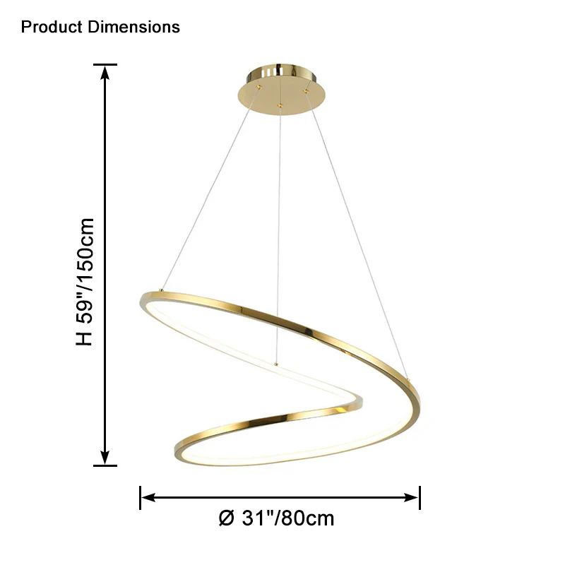WOMO Swirl Led Chandelier-WM2461 - Image 14