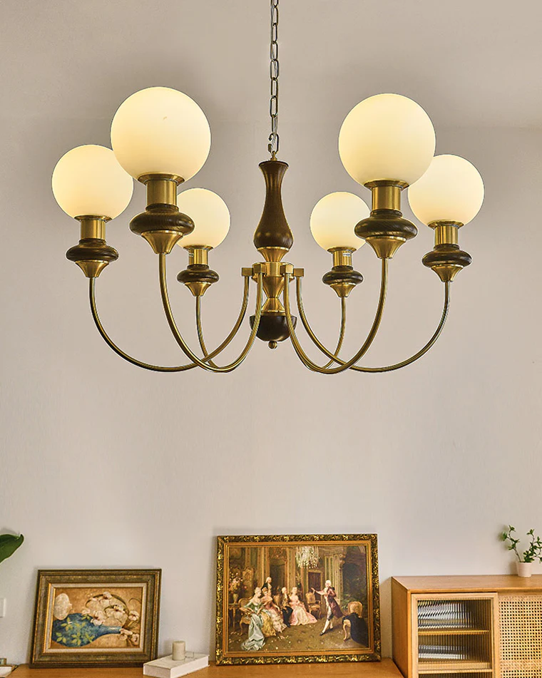 WOMO Swoop Arm Globe Chandelier-WM2378 - Image 11