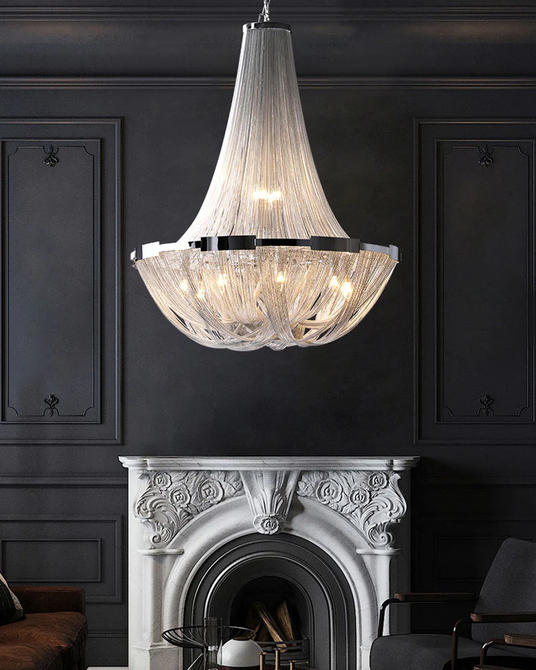 WOMO Tassel Silver Empire Chandelier-WM2096 - Image 11