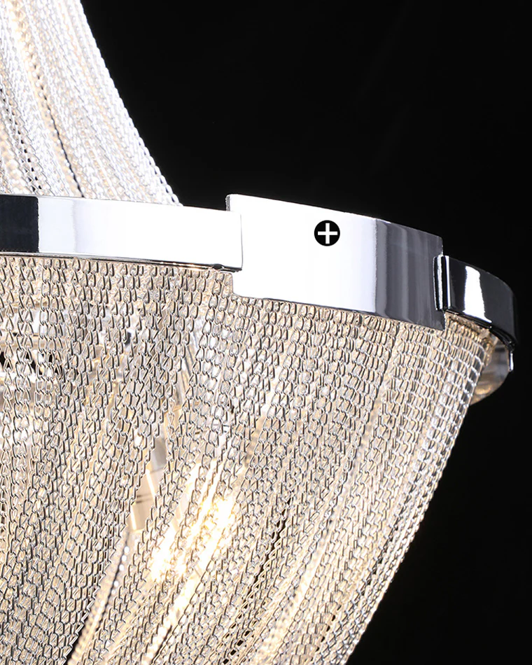 WOMO Tassel Silver Empire Chandelier-WM2096 - Image 9