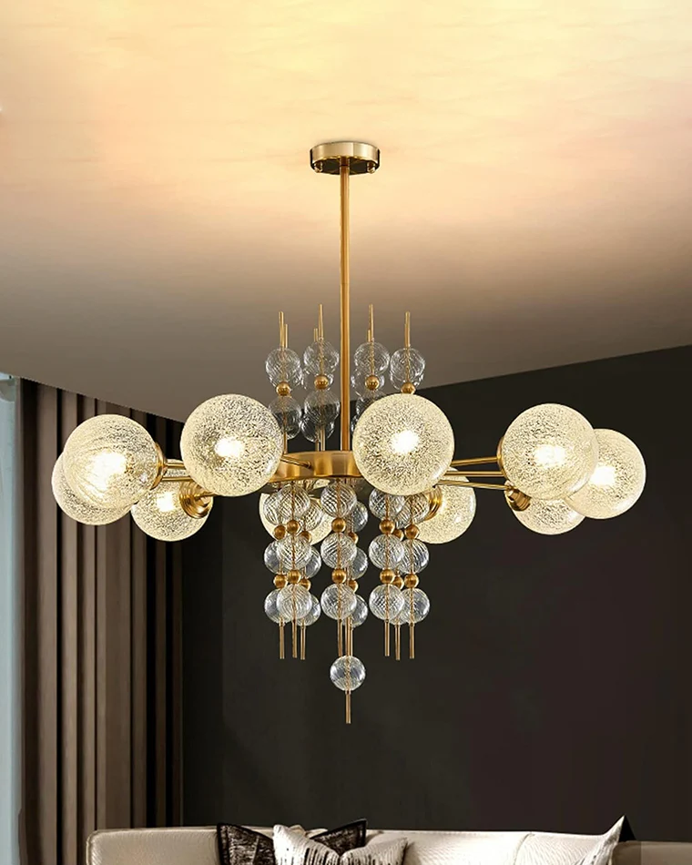 WOMO Textured Glass Bubble Chandelier-WM2769 - Image 11