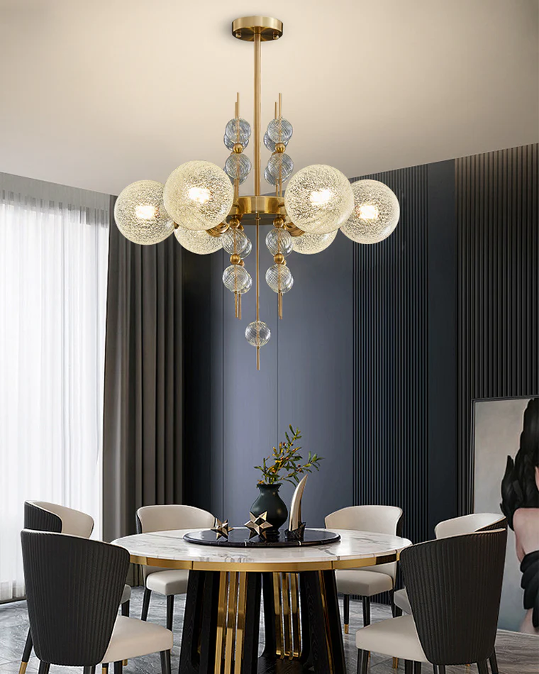 WOMO Textured Glass Bubble Chandelier-WM2769 - Image 2