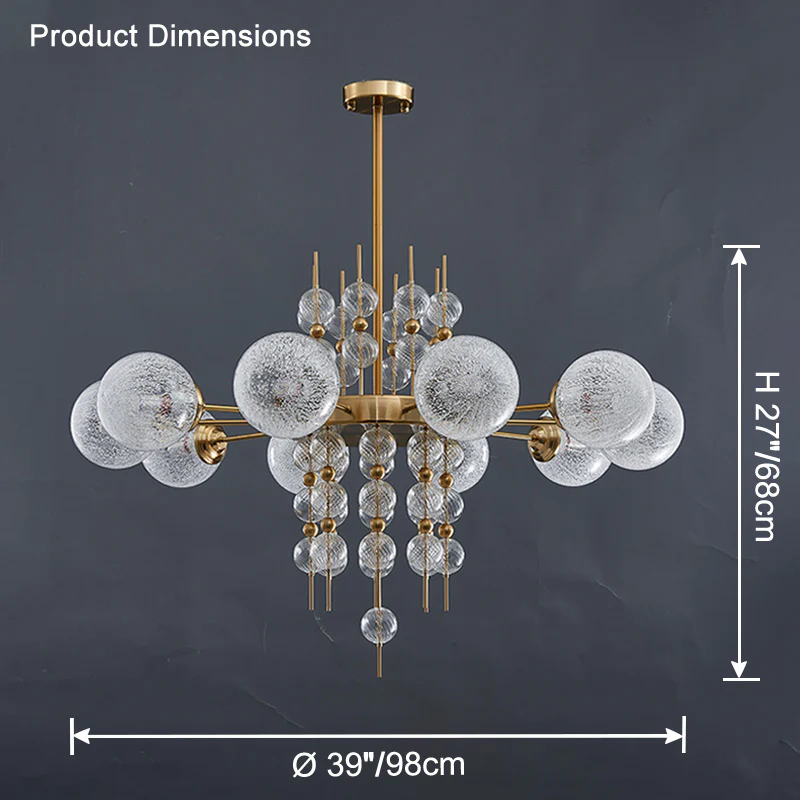 WOMO Textured Glass Bubble Chandelier-WM2769 - Image 21
