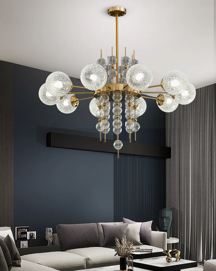 WOMO Textured Glass Bubble Chandelier-WM2769 - Image 5