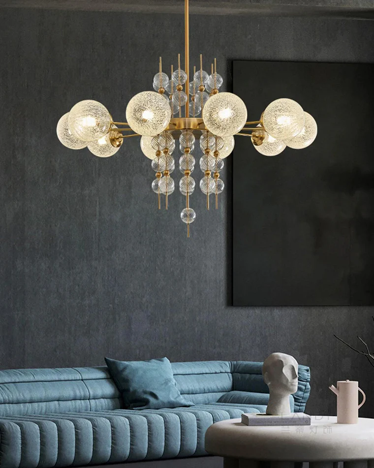 WOMO Textured Glass Bubble Chandelier-WM2769 - Image 6