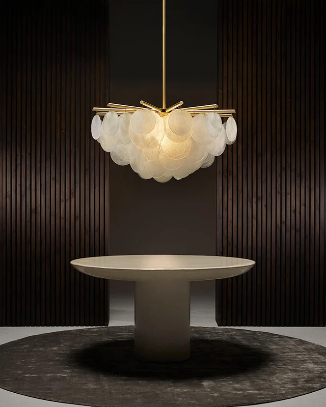 WOMO Tiered Textured Glass Cloud Chandelier-WM2005 - Image 8