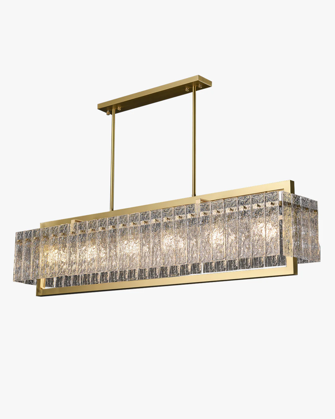 WOMO Textured Glass Linear Chandelier-WM2620 - Image 14