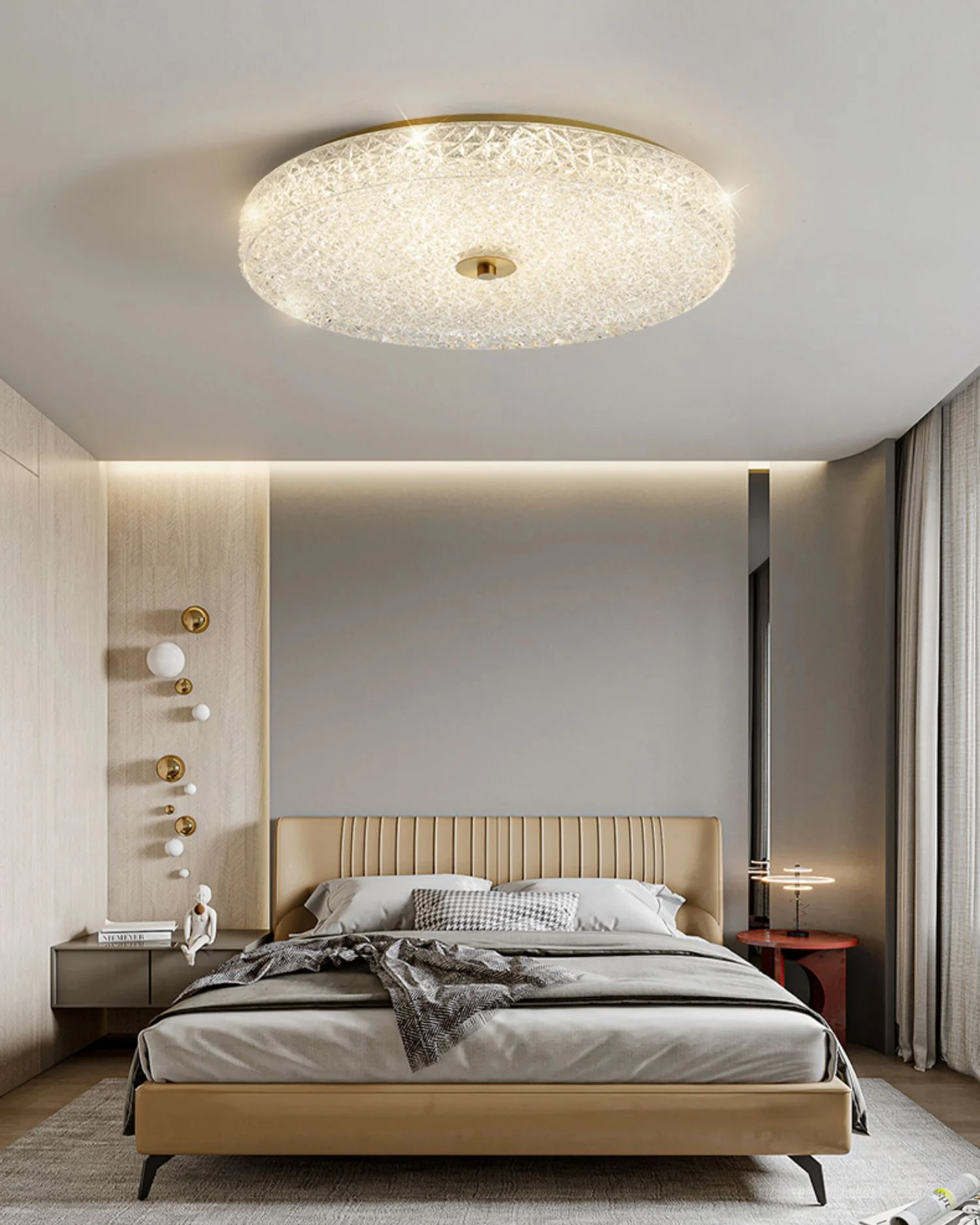 WOMO Textured Glass Round Ceiling Light-WM1179 - Image 8