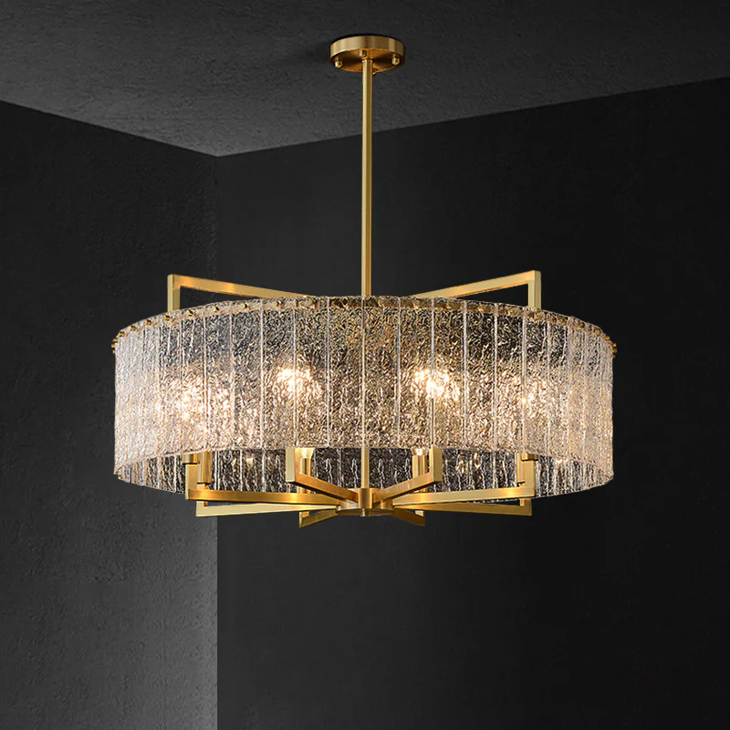 WOMO Textured Glass Round Chandelier-WM2619 - Image 15
