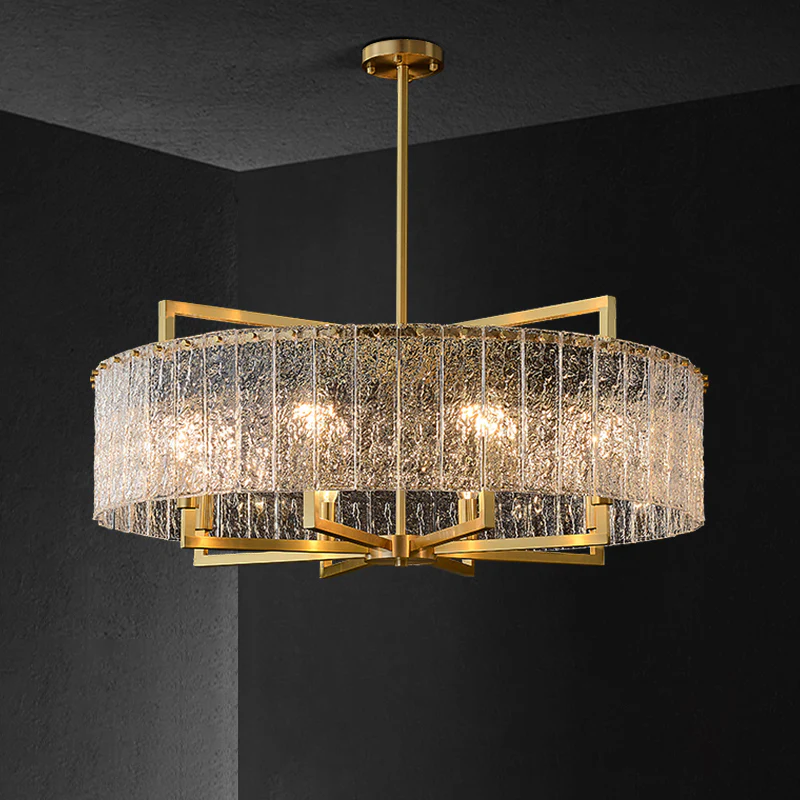 WOMO Textured Glass Round Chandelier-WM2619 - Image 17