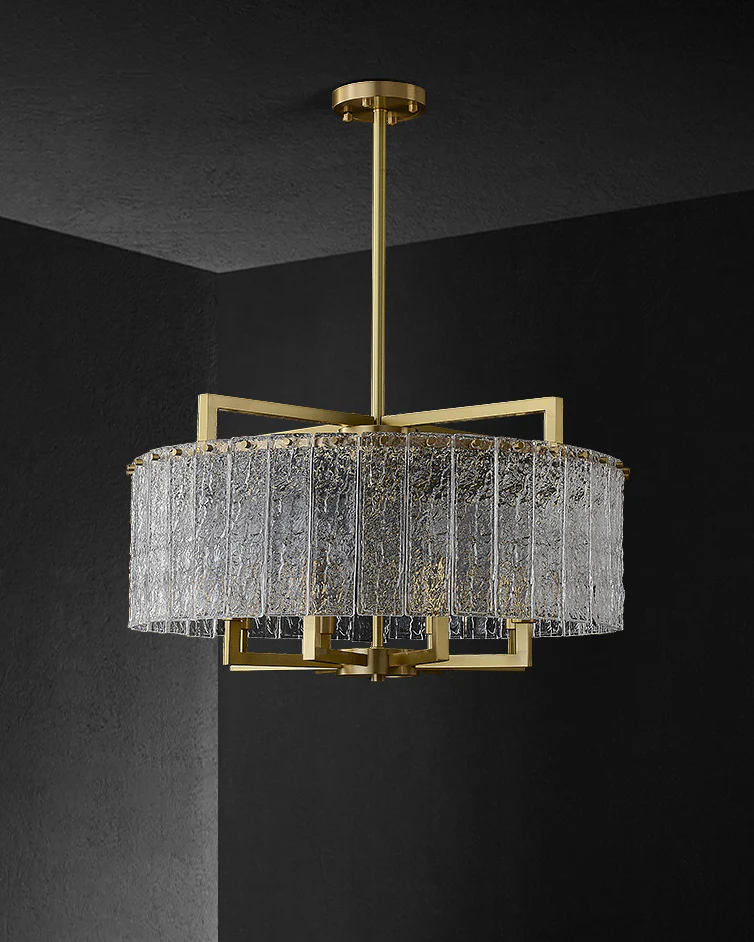 WOMO Textured Glass Round Chandelier-WM2619 - Image 7