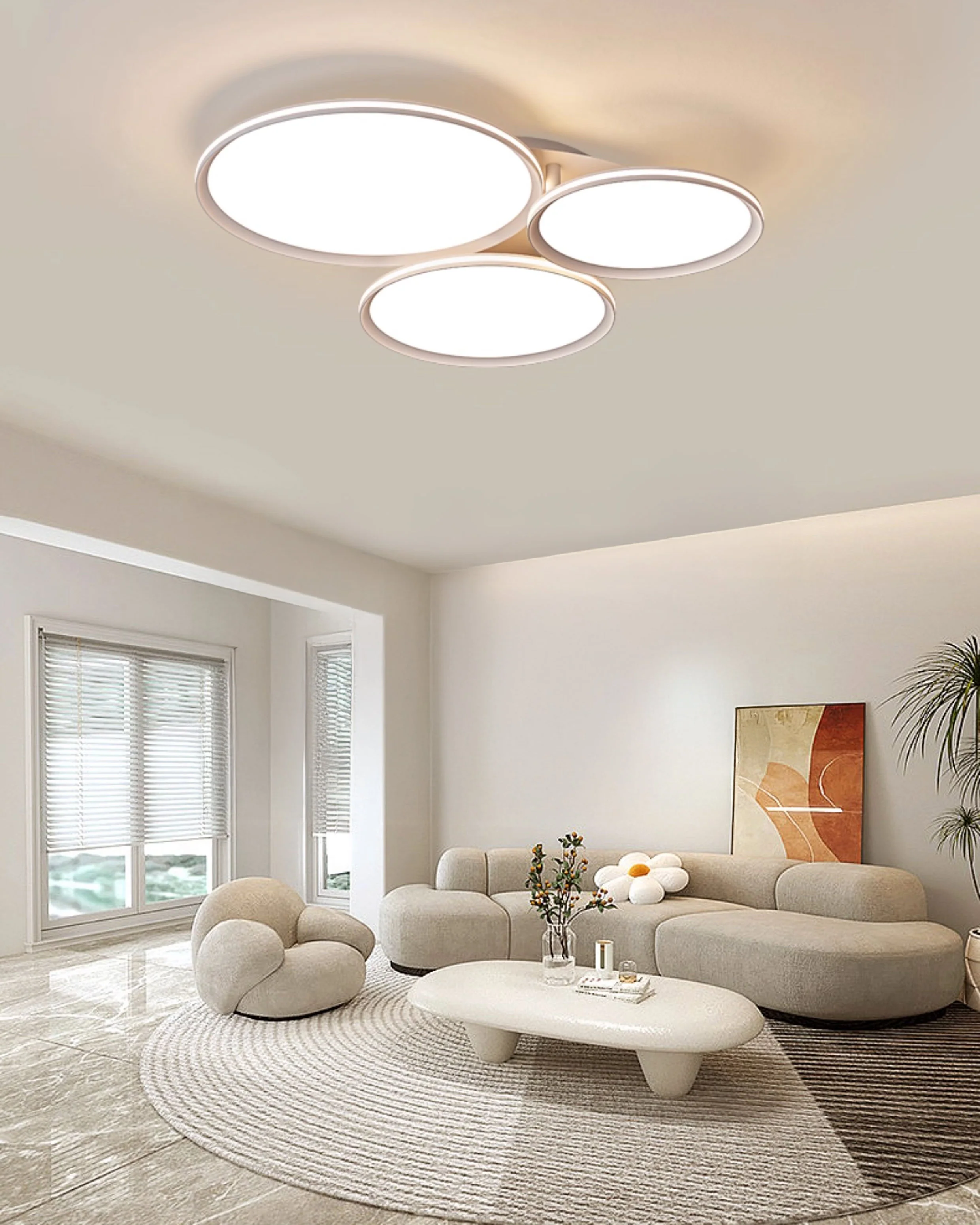 WOMO Three Light Disc Ceiling Light-WM1227 - Image 5