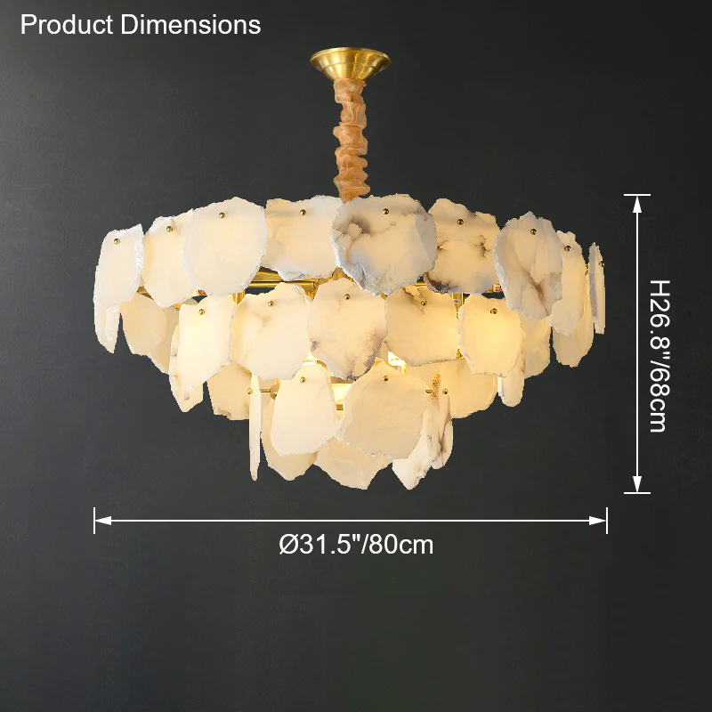 WOMO Tiered Alabaster Chandelier-WM2393 - Image 17