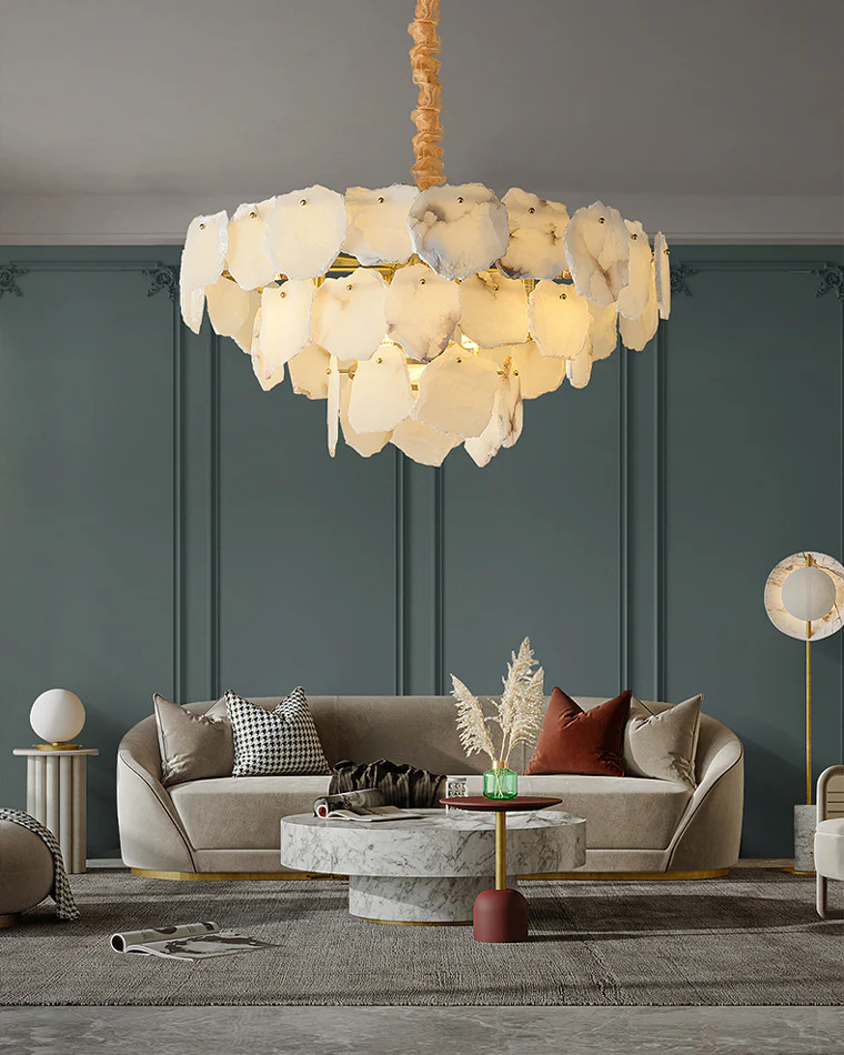 WOMO Tiered Alabaster Chandelier-WM2393 - Image 3