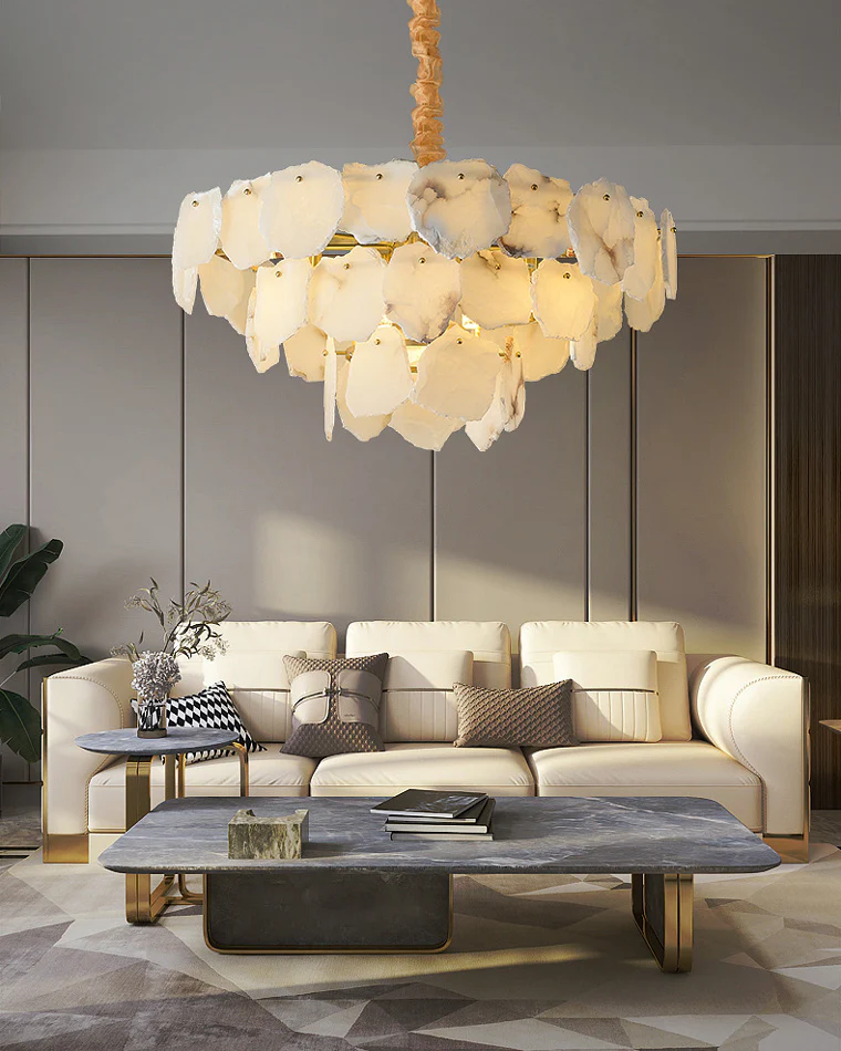 WOMO Tiered Alabaster Chandelier-WM2393 - Image 4