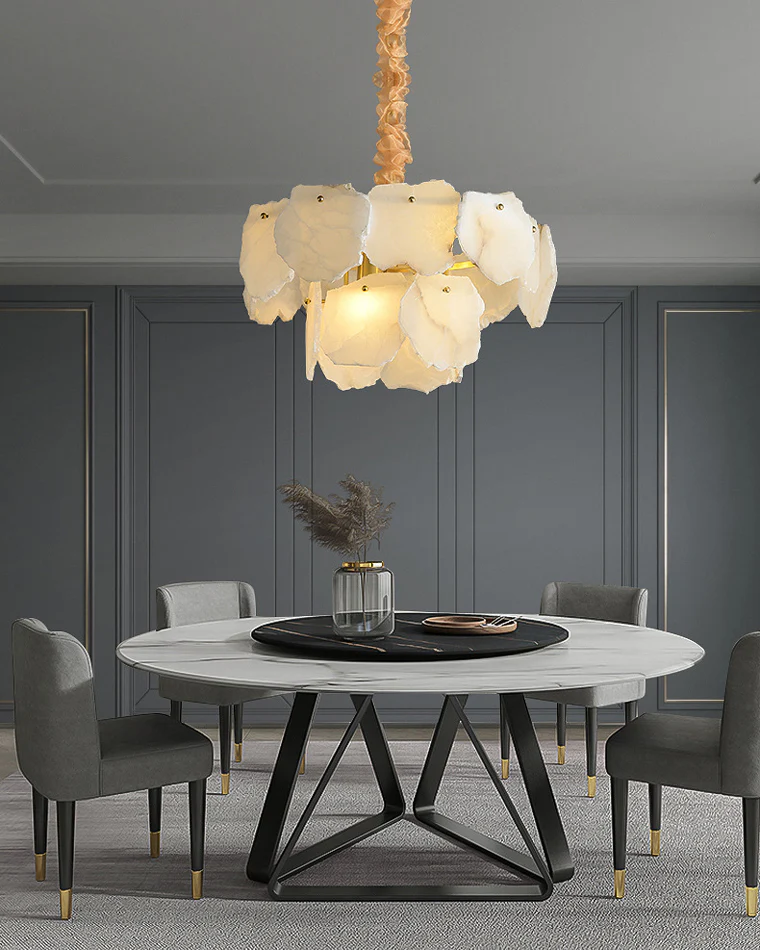 WOMO Tiered Alabaster Chandelier-WM2393 - Image 6