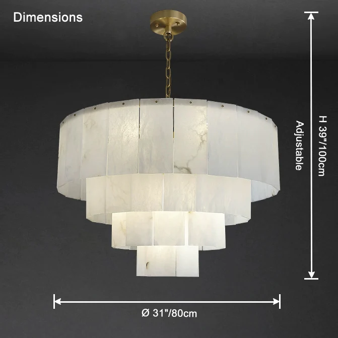 WOMO Tiered Alabaster Chandelier-WM2829 - Image 10