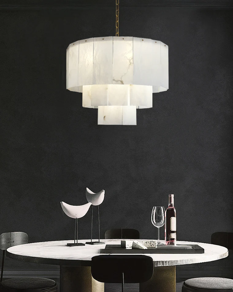 WOMO Tiered Alabaster Chandelier-WM2829 - Image 2