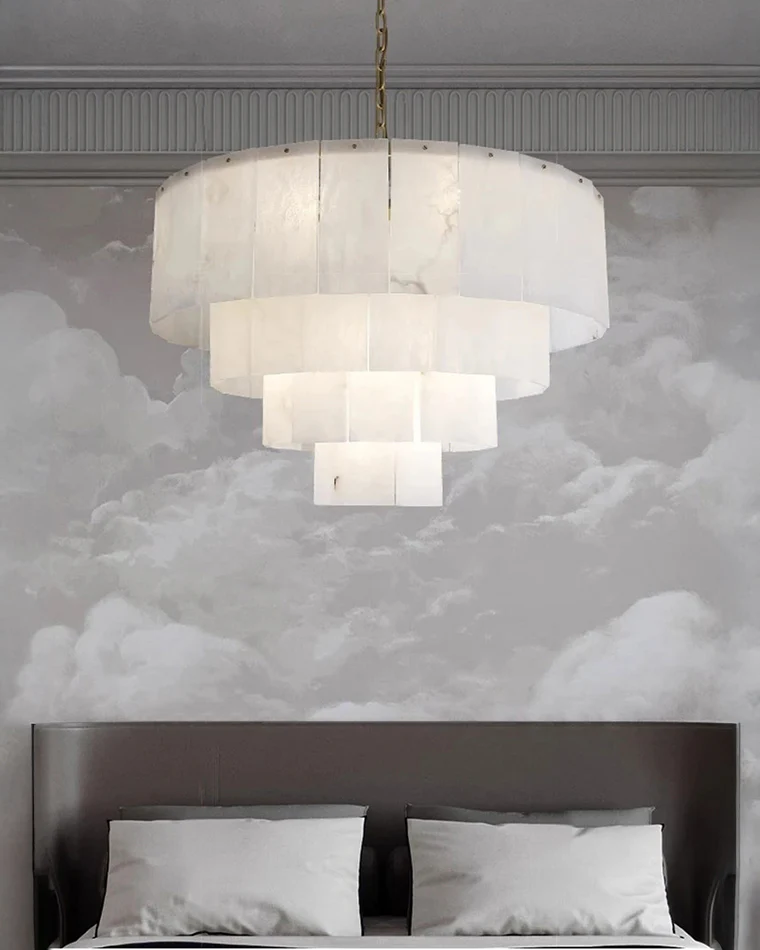 WOMO Tiered Alabaster Chandelier-WM2829 - Image 3