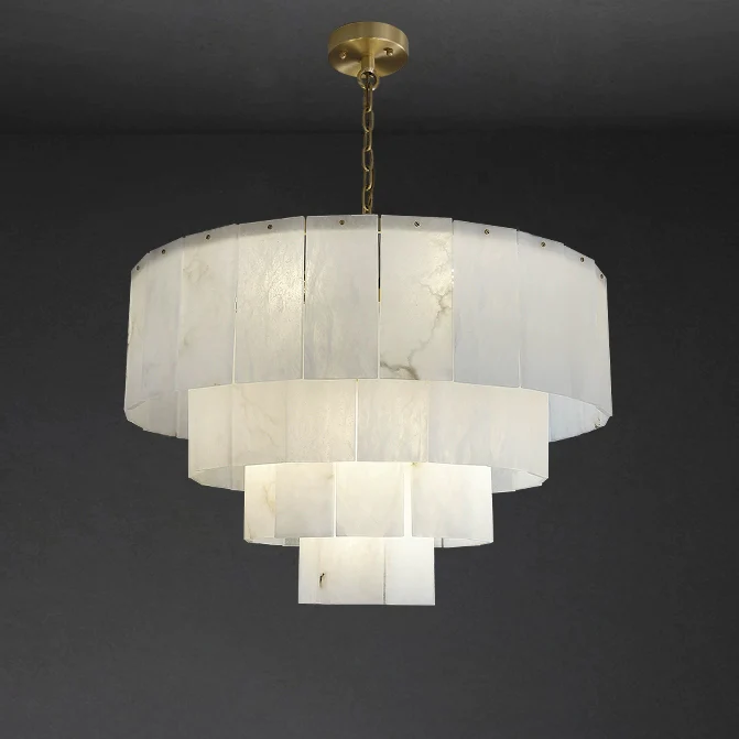 WOMO Tiered Alabaster Chandelier-WM2829 - Image 9