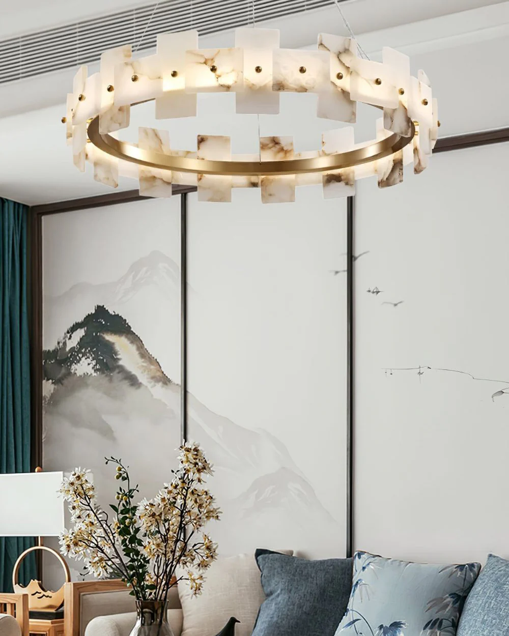 WOMO Tiered Alabaster Chandelier-WM2830 - Image 4