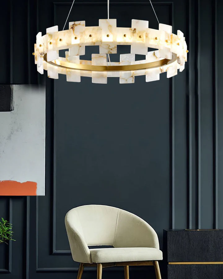 WOMO Tiered Alabaster Chandelier-WM2830 - Image 6