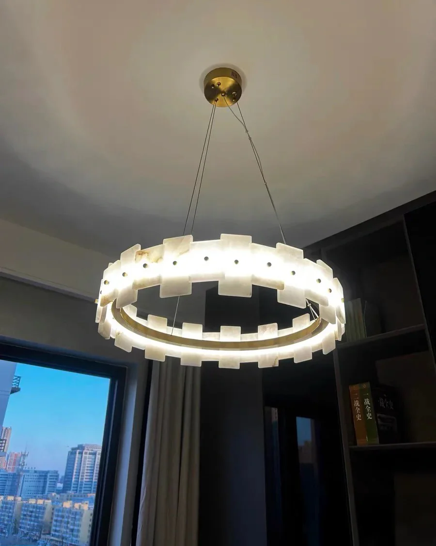 WOMO Tiered Alabaster Chandelier-WM2830 - Image 8