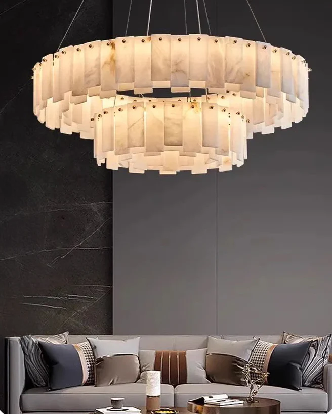 WOMO Tiered Alabaster Chandelier-WM2844 - Image 7