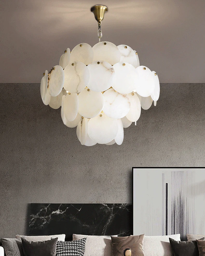 WOMO Tiered Alabaster Chandelier-WM2848 - Image 3