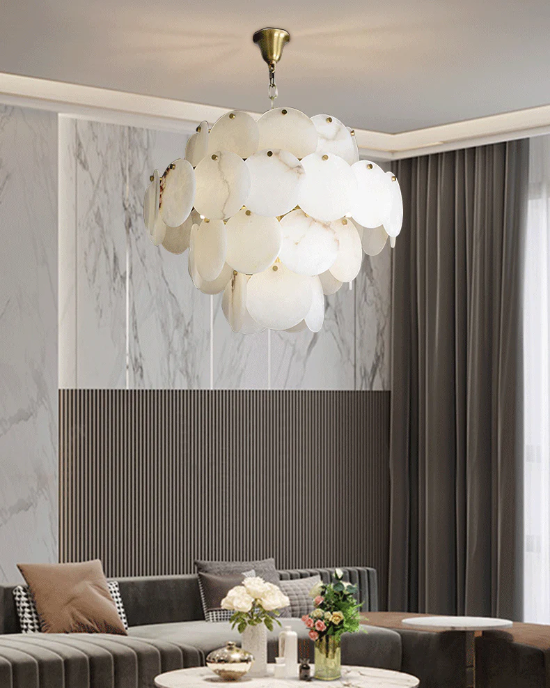 WOMO Tiered Alabaster Chandelier-WM2848 - Image 4