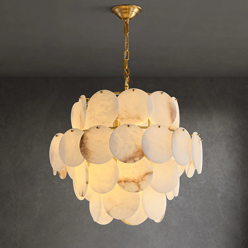 WOMO Tiered Alabaster Chandelier-WM2848 - Image 7