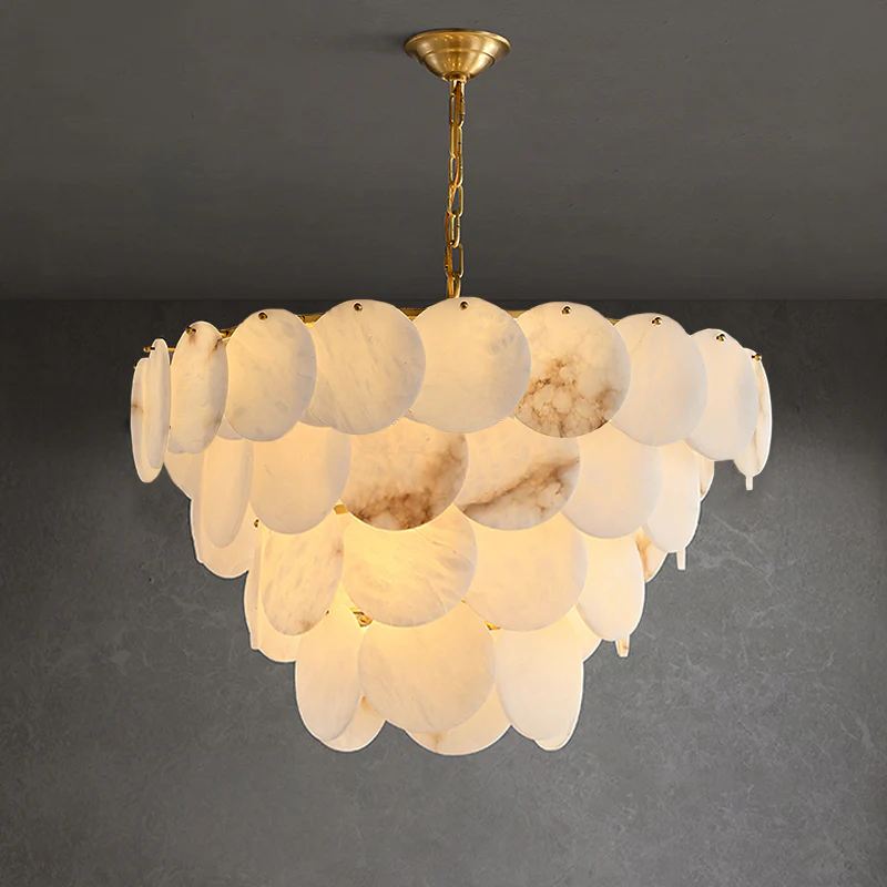 WOMO Tiered Alabaster Chandelier-WM2849 - Image 5