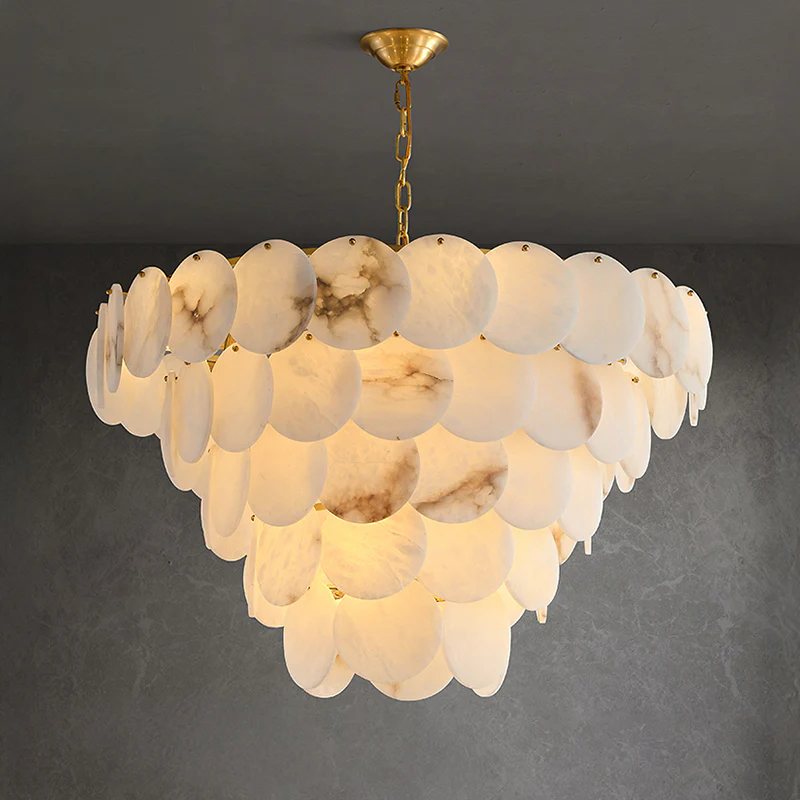WOMO Tiered Alabaster Chandelier-WM2849 - Image 7