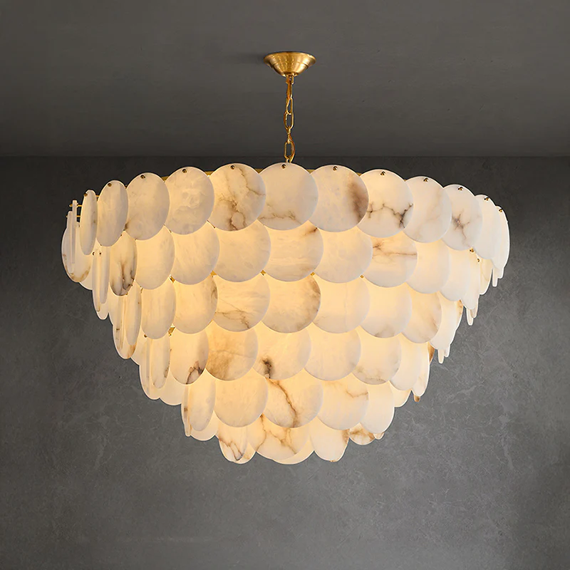 WOMO Tiered Alabaster Chandelier-WM2849 - Image 9