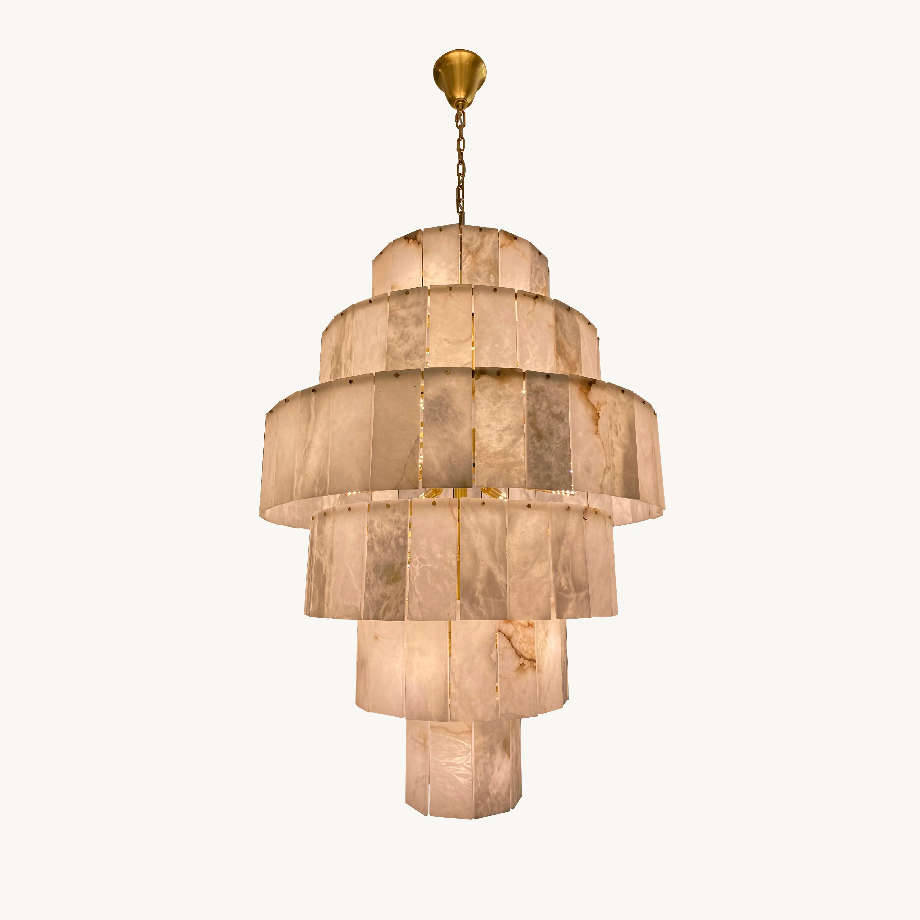 WOMO Giant Tiered Alabaster Foyer Chandelier-WM2926 - Image 11
