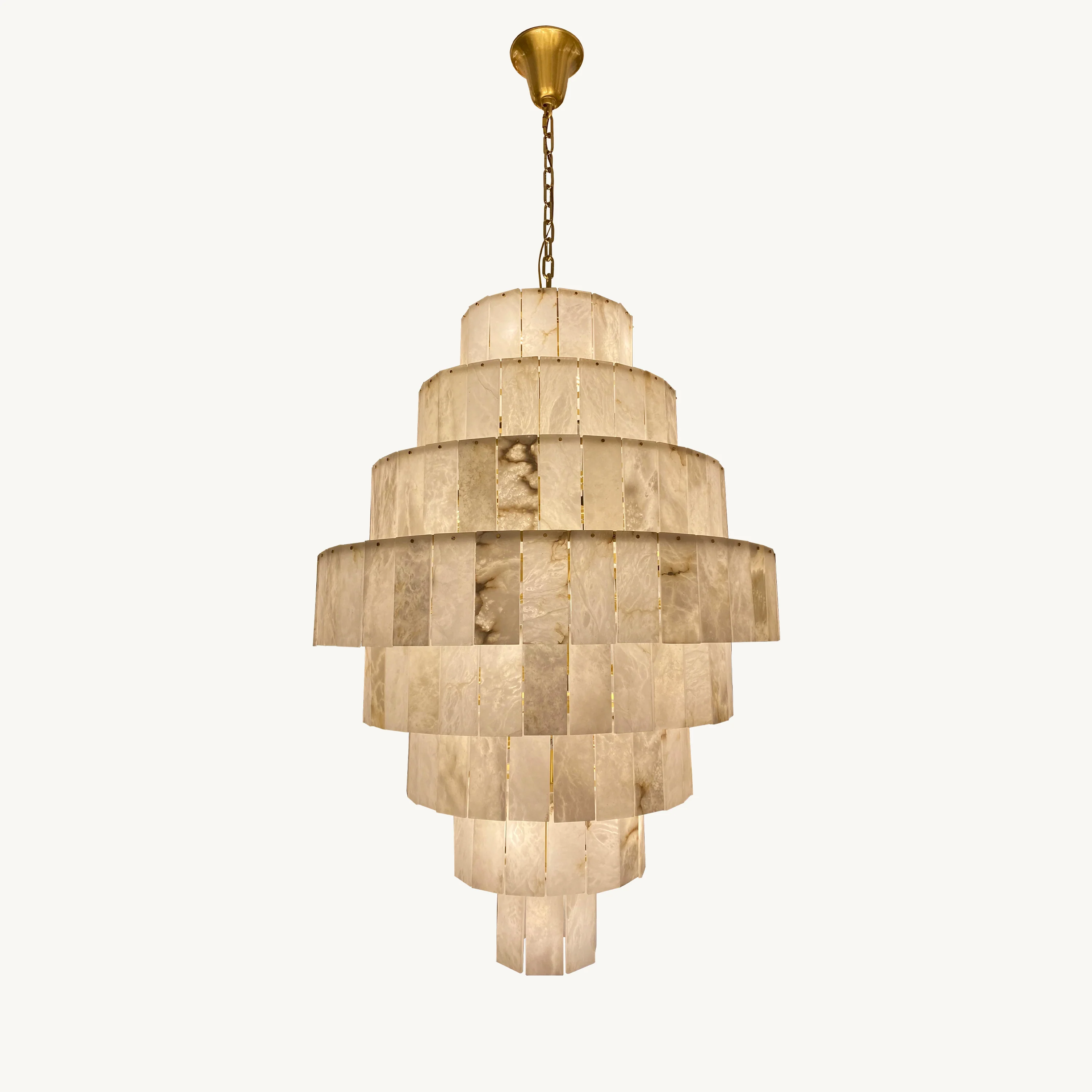 WOMO Giant Tiered Alabaster Foyer Chandelier-WM2926 - Image 13