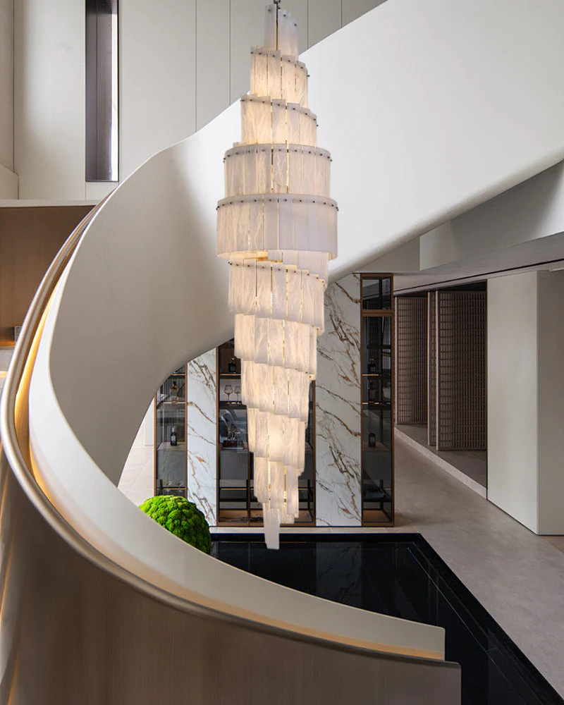 WOMO Tiered Alabaster Staircase Chandelier-WM2928 - Image 2