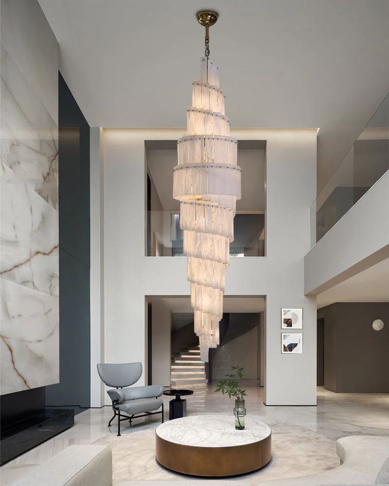 WOMO Tiered Alabaster Staircase Chandelier-WM2928 - Image 3