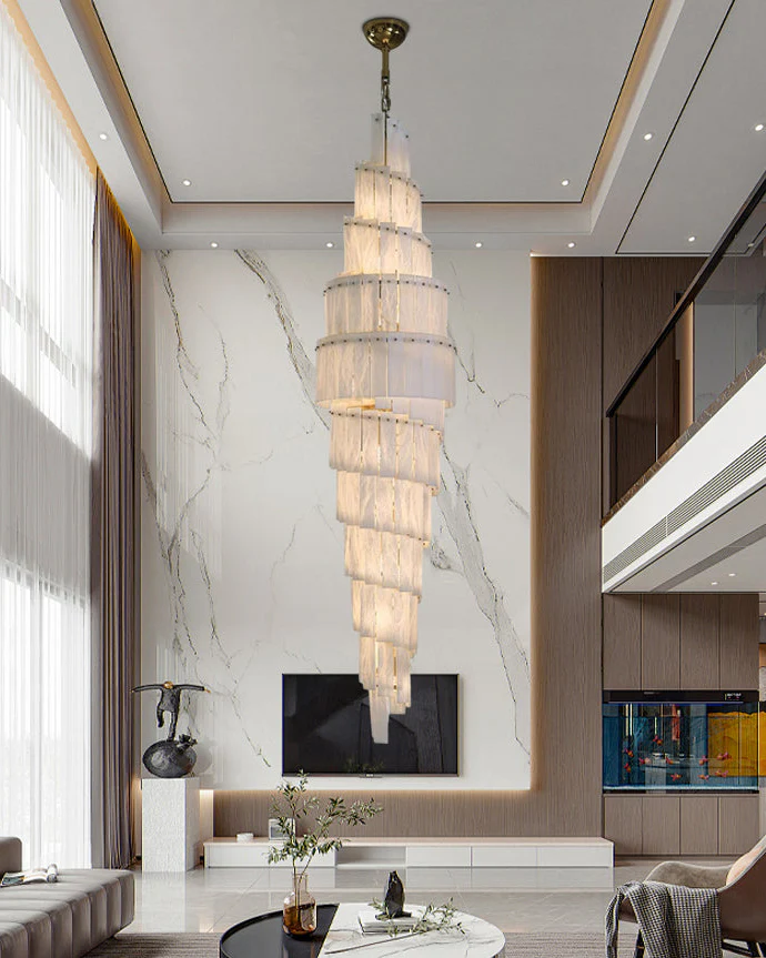 WOMO Tiered Alabaster Staircase Chandelier-WM2928 - Image 5