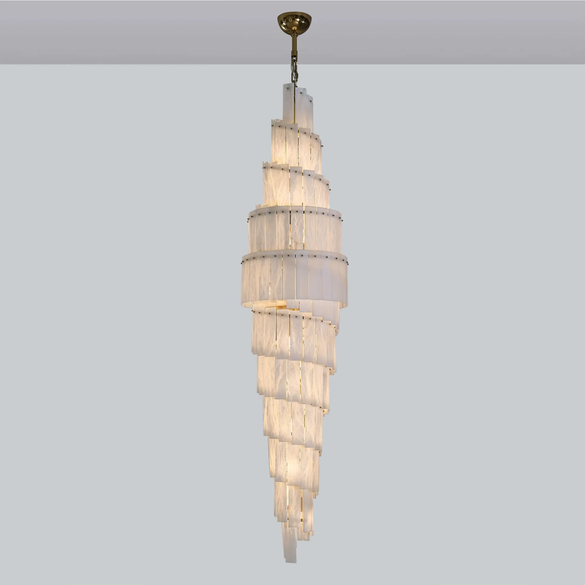 WOMO Tiered Alabaster Staircase Chandelier-WM2928 - Image 9