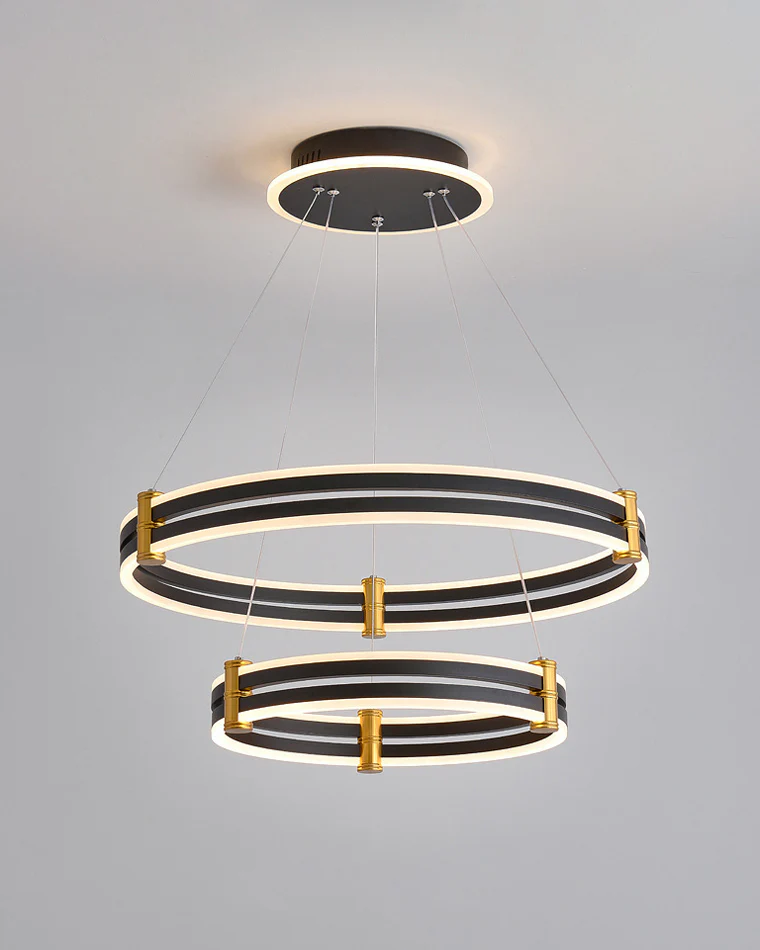WOMO Tiered Black Rings Chandelier-WM2172 - Image 29