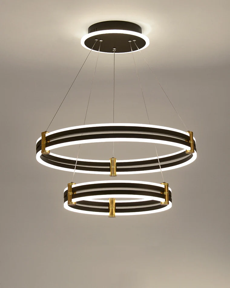 WOMO Tiered Black Rings Chandelier-WM2172 - Image 30