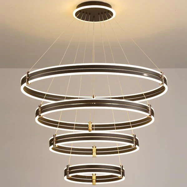 WOMO Tiered Black Rings Chandelier-WM2172 - Image 48