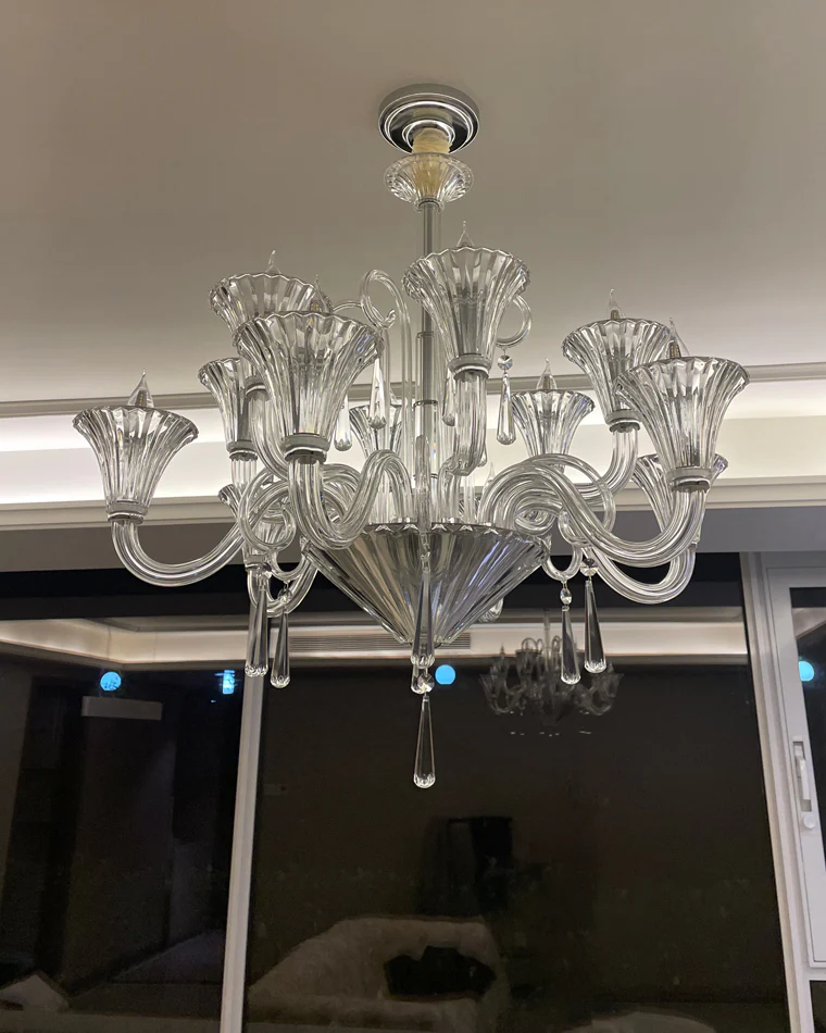 WOMO Tiered Candelabra Glass Chandelier-WM2400 - Image 11